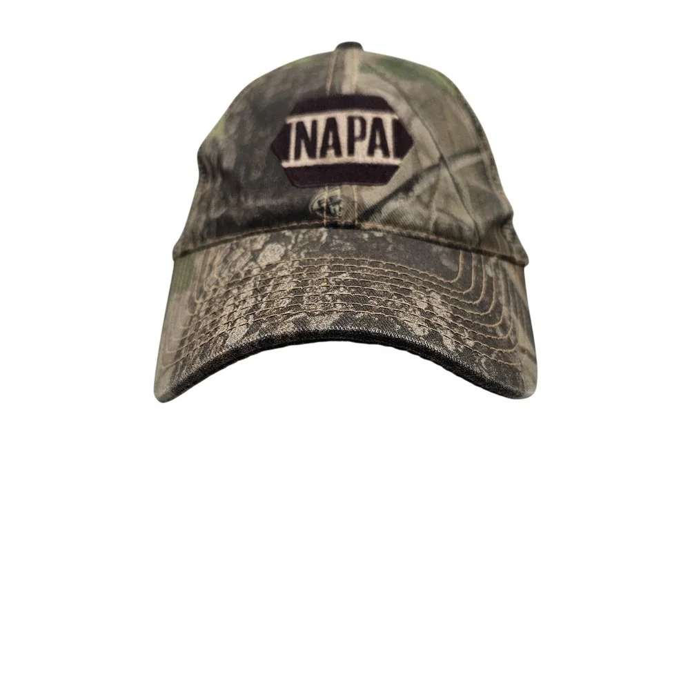 NAPA Hat Cap Snap Back‎ One Size Brown Camouflage Mesh Trucker Hunting Mens